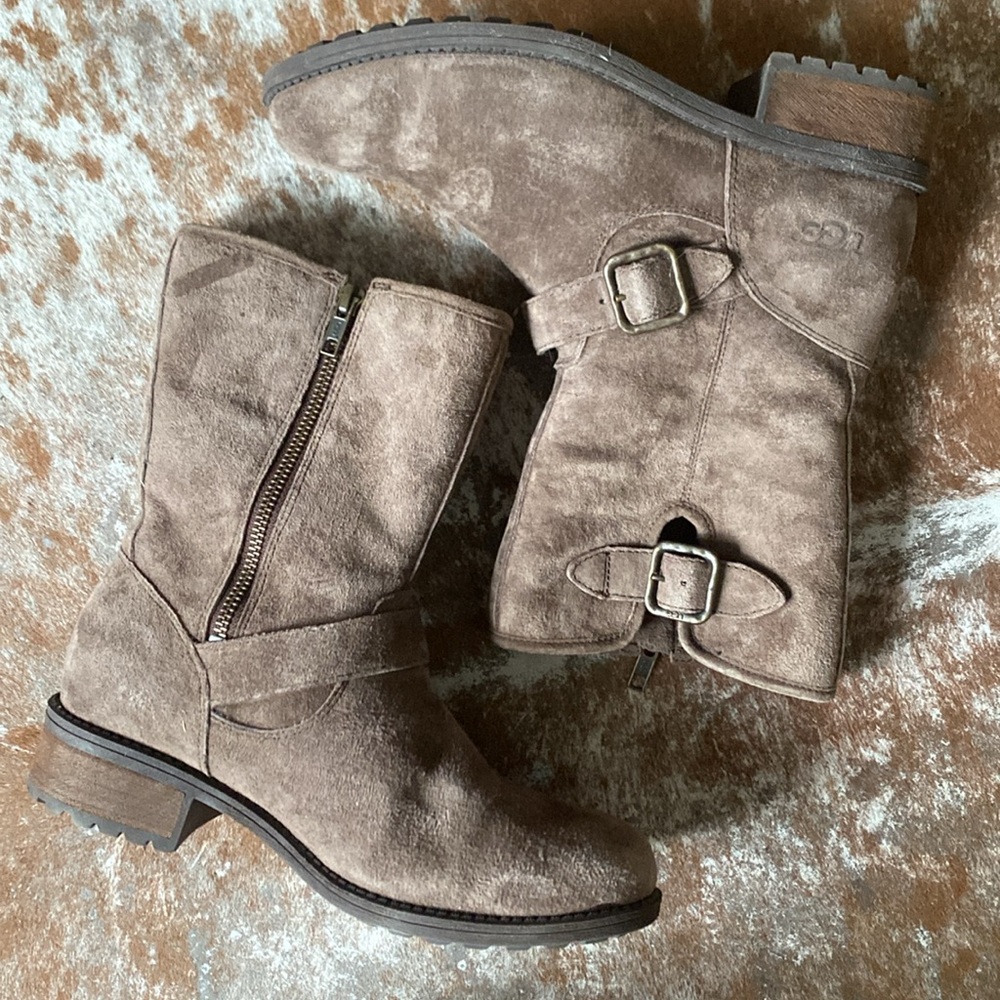 UGG Suede motor boots